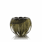 Cachepot Mini de Murano July Preto com ouro 24k