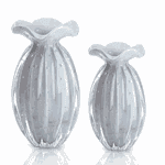 Par de Vasos Murano Trouxinha Âmbar