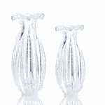 Par de Vasos Murano Trouxinha Âmbar