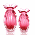 Par de Vasos Murano Trouxinha Âmbar