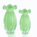 Par de Vasos Murano Trouxinha Âmbar