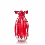 Vaso Murano Trouxinha Rose Intense Âmbar 20cm 