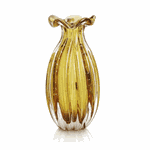 Vaso Murano Trouxinha Rose Intense Âmbar 24cm