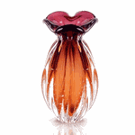 Vaso Murano Trouxinha Rose Intense Âmbar 24cm