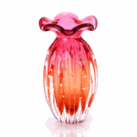 Vaso Murano Trouxinha Rose Intense Âmbar 24cm