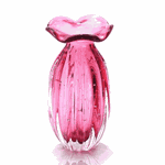 Vaso Murano Trouxinha Rose Intense Âmbar 24cm