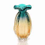 Vaso Murano Trouxinha Rose Intense Âmbar 24cm