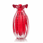 Vaso Murano Trouxinha Rose Intense Âmbar 24cm