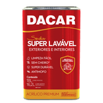 TINTA ACRÍLICA SUPER LAVÁVEL BRANCO NEVE 18L DACAR