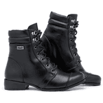 BOTA COTURNO MILITAR MOTOCICLISTA FEMININA TOP FRANCA SHOES PRETA