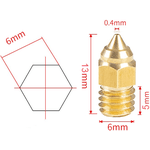 Kit 5 bicos Creality Extrusora MK8 (0.4mm)