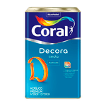 TINTA ACRÍLICA DECORA ACETINADO BRANCO 18L CORAL