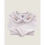 Body Paris com Bordados Rosa, Azul Bebê e Amarelo