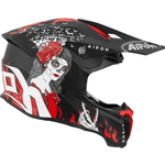 Capacete Airoh Twist 2.0 Trilha Moto Motocross Off Road Vermelho Hell
