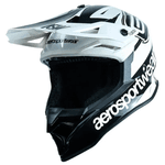 Capacete Asw Fusion 2.0 Blade Lançamento Trilha Motocross Branco Preto