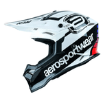 Capacete Asw Fusion 2.0 Blade Lançamento Trilha Motocross Branco Preto