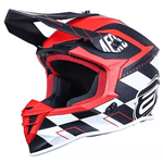 Capacete Asw R3 Trilha Motocross Off Road Lançamento Preto Vermelho Fosco