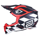 Capacete Asw R3 Trilha Motocross Off Road Lançamento Preto Vermelho Fosco