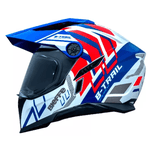 Capacete Bieffe B-trail Defender C/ Óculos On Road Off Road Azul