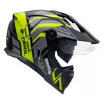 Capacete Bieffe B-trail Defender C/ Óculos On Road Off Road Preto Amarelo