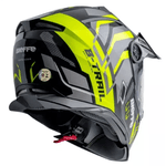 Capacete Bieffe B-trail Defender C/ Óculos On Road Off Road Preto Amarelo
