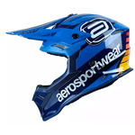 Capacete Asw Fusion 2.0 Blade Lançamento Trilha Motocross Azul Brilhante