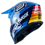 Capacete Asw Fusion 2.0 Blade Lançamento Trilha Motocross Azul Brilhante