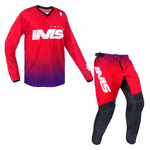Kit Calça + Camisa Ims Mx Infantil Juvenil Trilha Motocross Vermelho