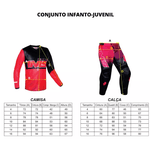 Kit Calça + Camisa Ims Mx Infantil Juvenil Trilha Motocross Vermelho