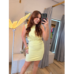 Vestido Lorena Amarelo Manteiga 