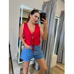 Colete Com Amarração Vermelho