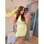 Vestido Lorena Amarelo Manteiga 