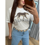 T-Shirt Leopard Off White