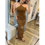 Saia Tricot Modal Helo Marrom