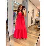 Vestido Frente Unica Tomara Que Caia Vermelho 