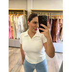 Blusa Gola Polo Canelada Off White 