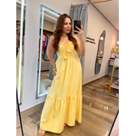 Vestido Frente Unica Tomara Que Caia Amarelo 