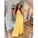 Vestido Frente Unica Tomara Que Caia Amarelo 