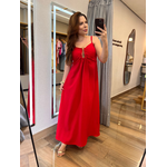 Vestido Midi Alongado Vic Vermelho 