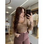 Blusa Cropped Chloe Dourada 