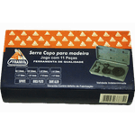 KIT SERRA COPO PYRAMID MADEIRA GESSO PLASTICO - 11 PCS