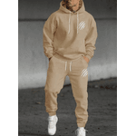 Kit Moletom e Calça Arranhão Masculino Tendencia Inverno Dia dos Pais - Bege GG - QUEIMDA DE ESTOQUE