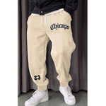 Calça Moletom Masculino Chicago 23 Moda Inverno Lançamento - Bege GG - QUEMA DE ESTOQUE