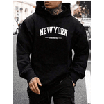 Conjunto Moletom New York Masculino Canguru Bolso e Capuz - Cheerful - Preto P QUEIMA DE ESTOQUE