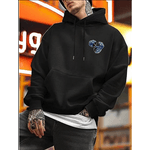 Moletom com Capuz Estampado na Moda Masculina com Padrão de Dados - PRETO G - QUEIMA DE ESTOQUE