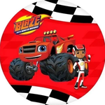 Painel Carro Blaze Redondo 50x50 tecido sublimado com elástico - QUEIMA DE ESTOQUE