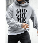 Kit Moletom+ Calça God Got Me Masculino Inverno BELLESMODAS - Cinza/Preto - QUEIMA DE ESTOQUE