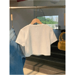 Camiseta Feminina Cropped Estampa Caveira Manga Curta Moderna 100% Algodão Malha Premium - BRANCO - QUEIMA DE ESTOQUE