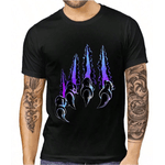 Camiseta Masculina Estilosa Garra Pantera em Algodão - PRETA - QUEIMA DE ESTOQUE