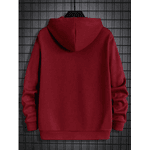 Moletom Masculino Los Angeles Minimalista Homens Gráfica Letra Capuz - BORDO - QUEIMA DE ESTOQUE